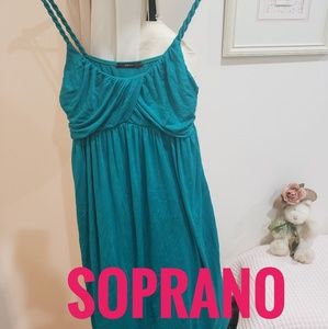 Cute and light SOPRANO sun dress teal XS